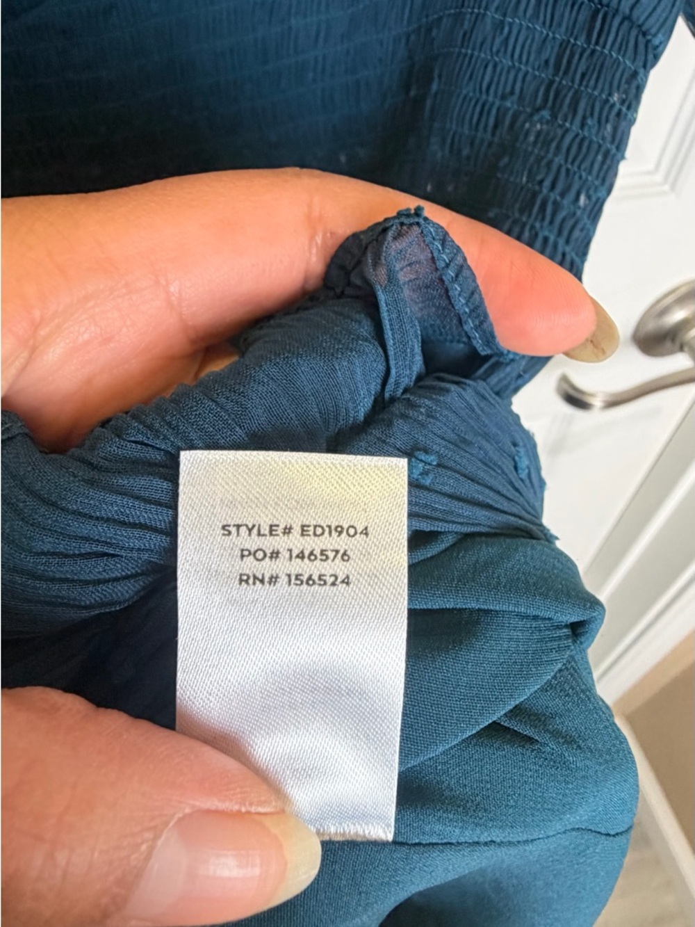 Lulu's Tier Sz M Dark Teal Puff Sleeves Tiered Midi Stretchy Waist Dress - Picture 8 of 12